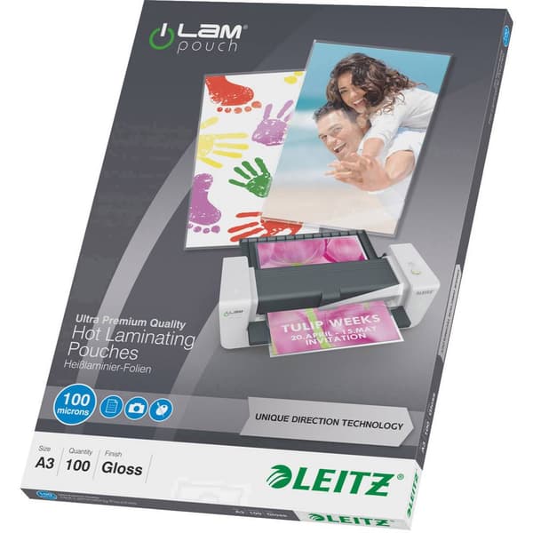 Leitz Lamineringsfilm DIN A3 100 micron glänsande 100 st