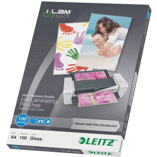 Leitz Lamineringsfilm DIN A4 100 micron glänsande 100 st