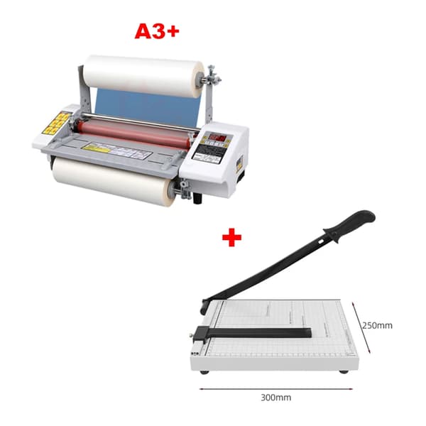 Skrivbord A3 Laminator, Kall- och Värmefunktion, 335 mm Max Förseglingsbredd,sätt 2