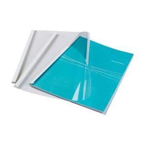 Standard termobindningsomslag - FELLOWES - A4 - Vit - Blank kartong - Transparent PVC-film