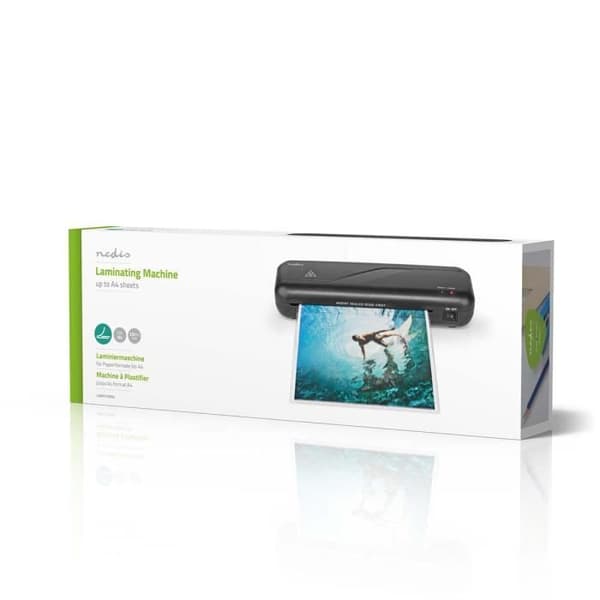 Plastifieringsmaskin - NEDIS - LAMI112BK4 - Svart - A4 - 230 mm/min