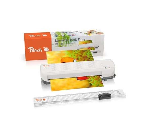 Bindningsmaskin - laminator - stansmaskin Peach - 510973 - 2in1 lamineringsfotokit PBP105