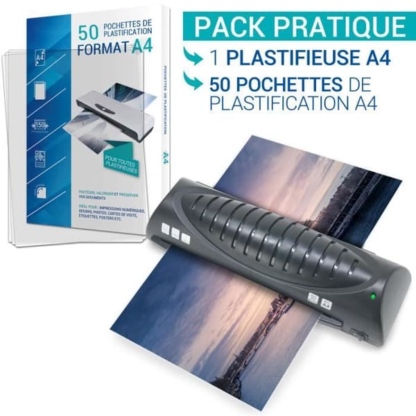 A4-laminator med 50 A4-fickor