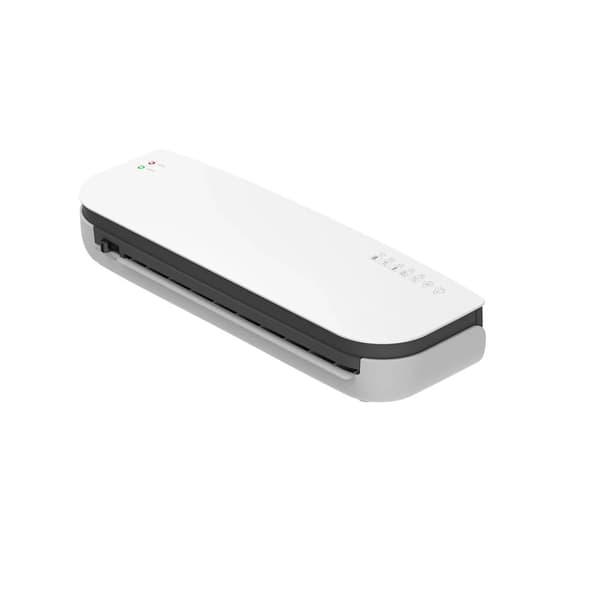 Skrivbordslaminator, kompakt och lätt, varm- och kallinställningar,Vit