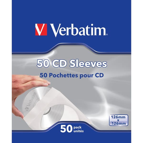 Hårddiskfodral Verbatim Fundas de CD, paq 50