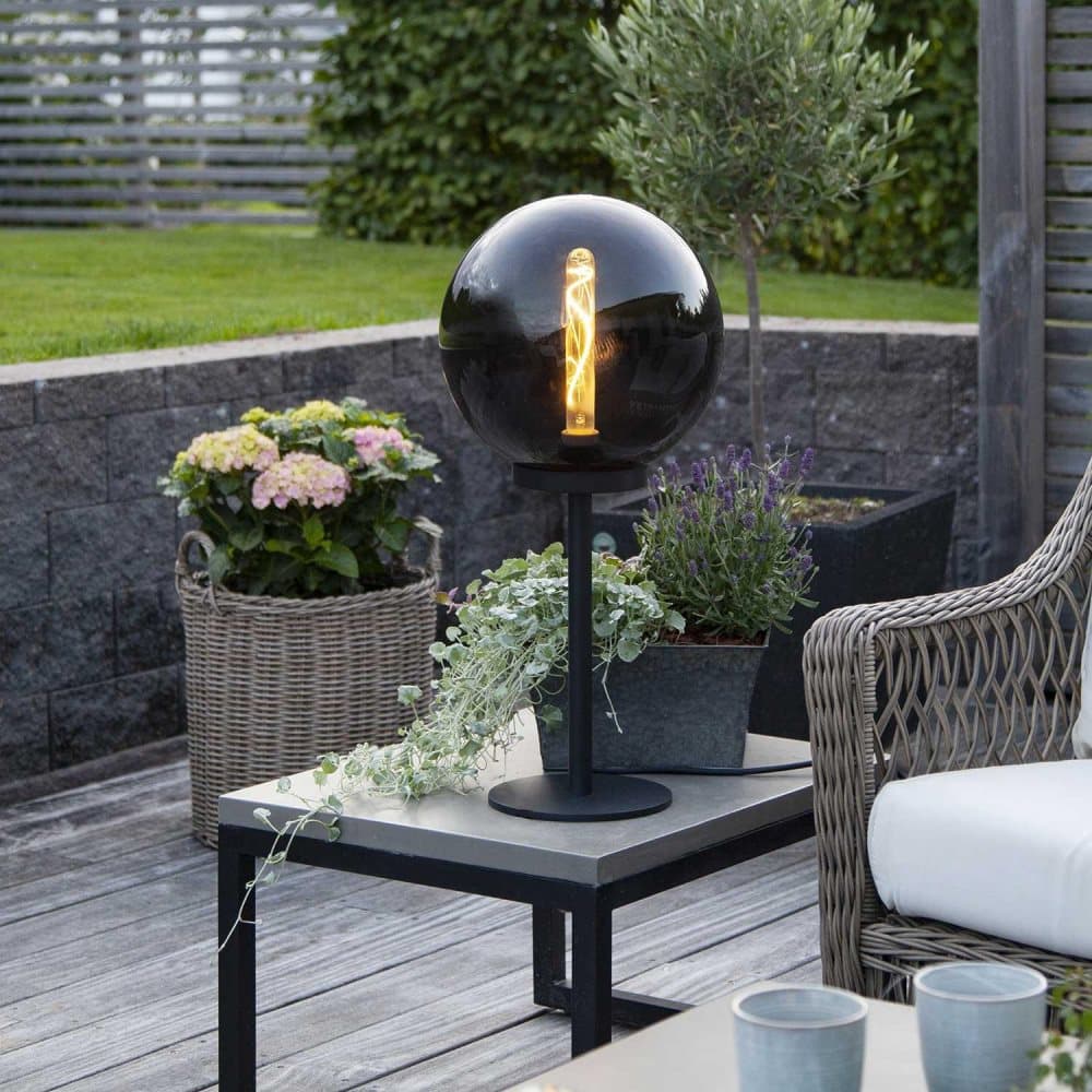 Bordslampa Orby Rökfärgat klot 66cm