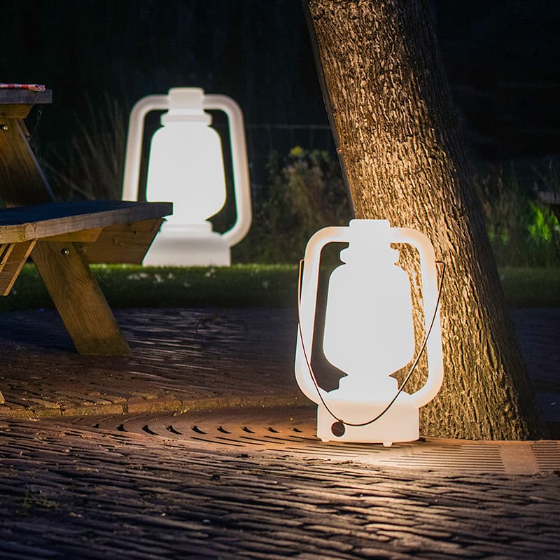 Golvlampa vit 51 cm IP44 - Storm Large