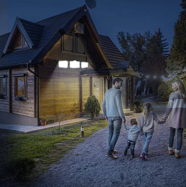 Solcellslampa för gatan 171 LED i 3 riktningar + fjärrkontroll