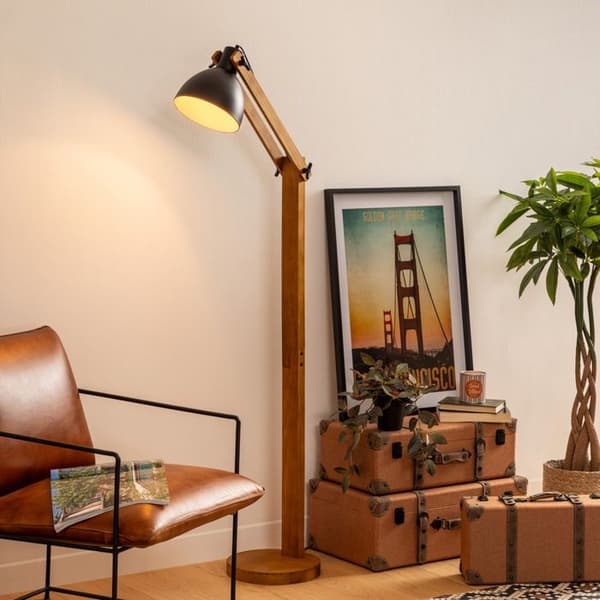 Lampadaire Arc Cuba - Svart - H 158 cm