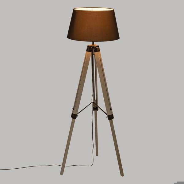 Stativ golvlampa - E27 - 40 B - H. 145 cm - Svart