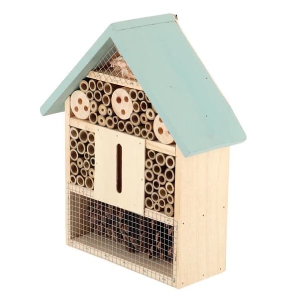 Esschert Design Puinen Hyönteishotelli 10x24x29 cm Natural/Mintunvihreä