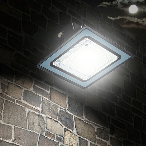 SOLARLAMPE 50W 106 LED gadelys FJERNBETJENINGSKABEL 5m