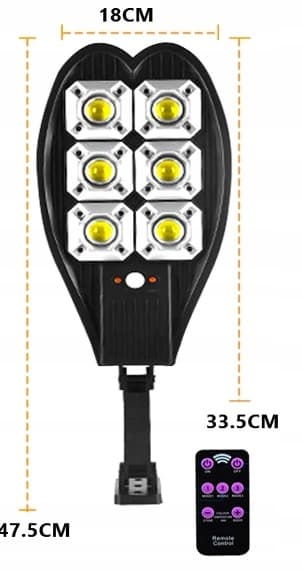 LAMPE LED SOLAR GADLAMPE 450W HOLDER NYHED