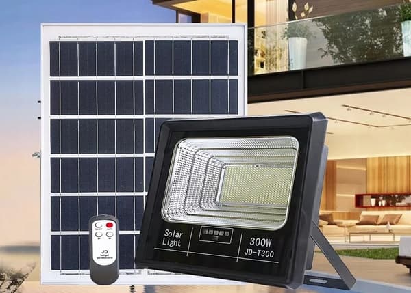 SOLLAMPA MED SENSOR 300W 5m kabel 20000mAh