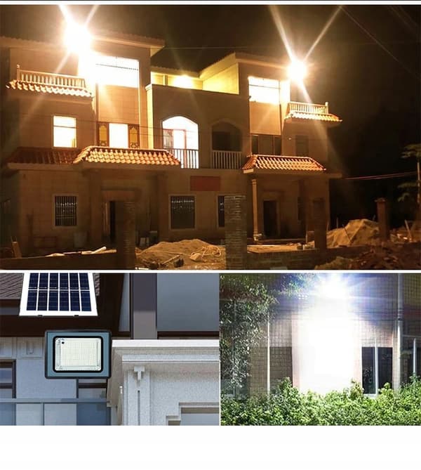 AURINKOLAMPPU 100W 206 LED katuvalo KAUKOSÄÄDINKAAPELI 5m