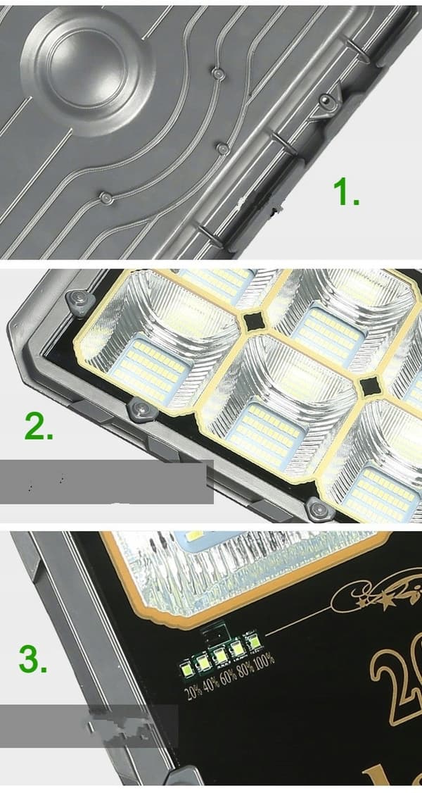 LED SOLAR GATULAMPA 400W INDUSTRIELL 40 Ah