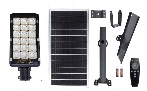 LED SOLAR GATULAMPA 400W INDUSTRIELL 40 Ah