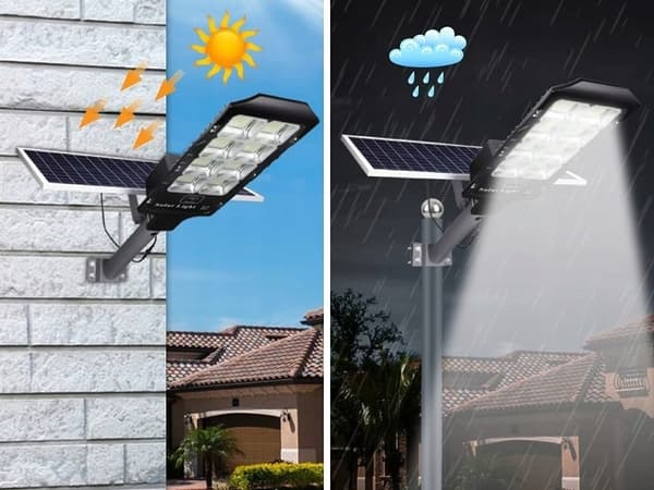 LED SOLAR GATULAMPA 400W INDUSTRIELL 40 Ah