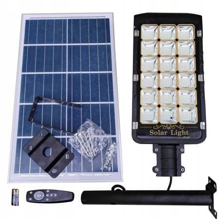 LED GATULAMPA SOLAR 600W INDUSTRIELL 50 Ah