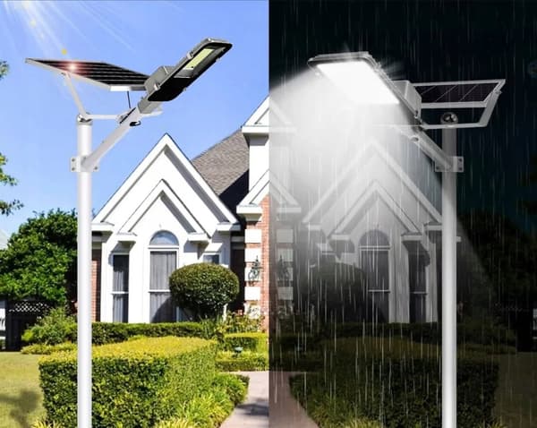 TRÄDGÅRDSLIKTA SOLARLAMPA FÖR POSTKRAFTIG 1000W STREET PANEL 234 LED