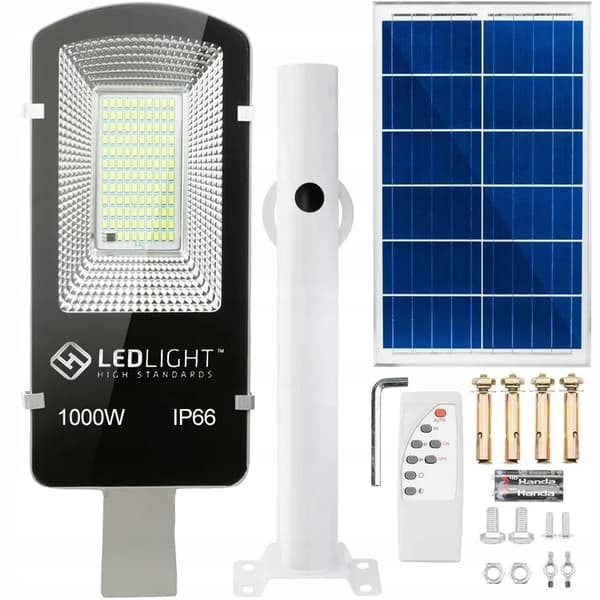 TRÄDGÅRDSLIKTA SOLARLAMPA FÖR POSTKRAFTIG 1000W STREET PANEL 234 LED