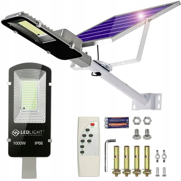 TRÄDGÅRDSLIKTA SOLARLAMPA FÖR POSTKRAFTIG 1000W STREET PANEL 234 LED