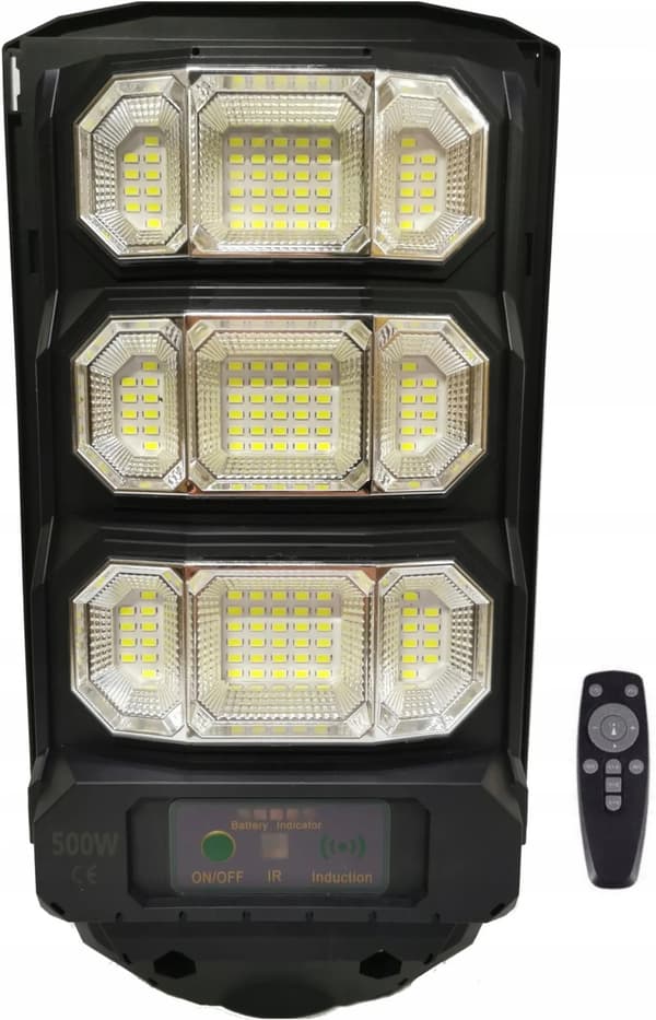 LED SOLAR GADLAMPE UDENDØRS KRAFTIG 500W HAVELANTERNE ELEVATION