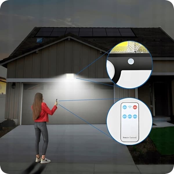 SOLAR STREET LAMPE TYVERIKÆRINGSLAMPE MED BEVÆGELSESSENSOR