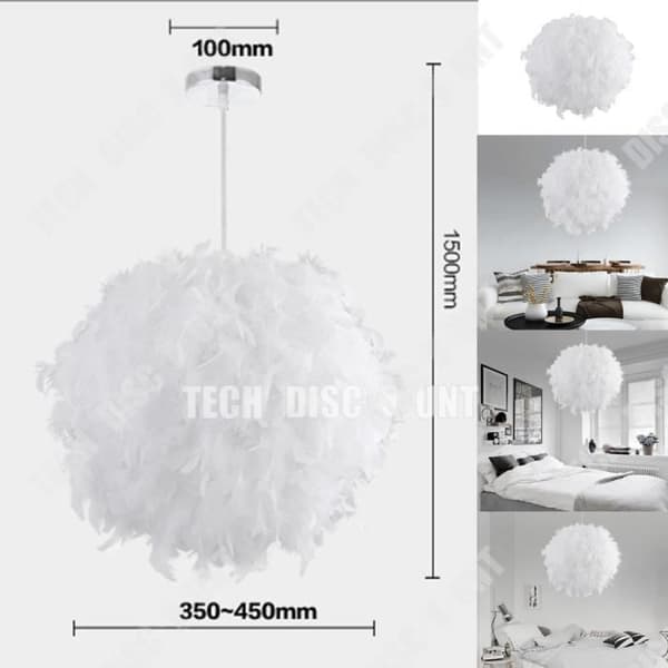 TD® Pendellamphållare sovrum dekoration vardagsrum hall elegant enkel vit fjäder ljusstyrka ljuskrona ljus