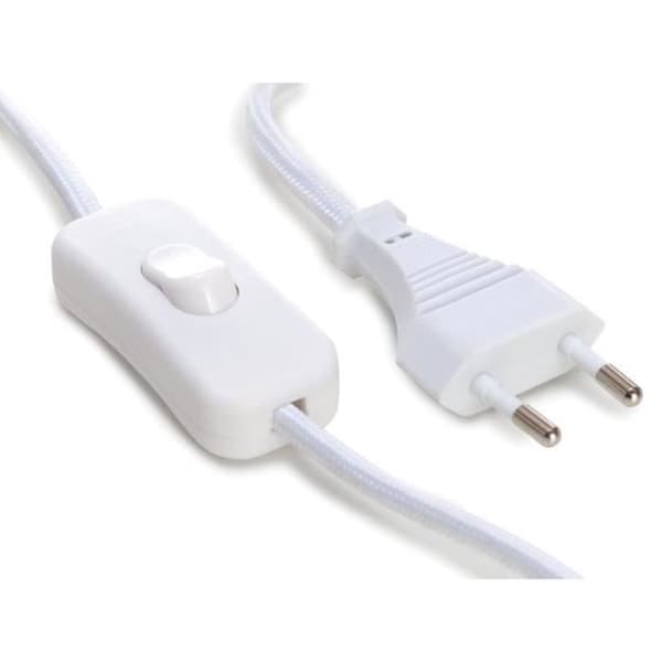 Lampfot - VELLIGHT - kubisk i ek - kabel 150 cm - strömbrytare