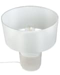 Miniatyrbild 8 av 10: Bordslampa Beige Keramik Linne Trumskärm Sänglampa Nattlampa