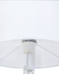 Miniatyrbild 7 av 11: Golvlampa Stående Vit Polykott Metallben 149 cm Klassisk Skandinavisk Stil