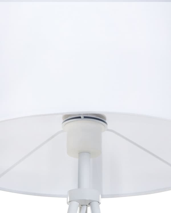 Golvlampa Stående Vit Polykott Metallben 149 cm Klassisk Skandinavisk Stil
