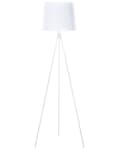 Miniatyrbild 1 av 11: Golvlampa Stående Vit Polykott Metallben 149 cm Klassisk Skandinavisk Stil