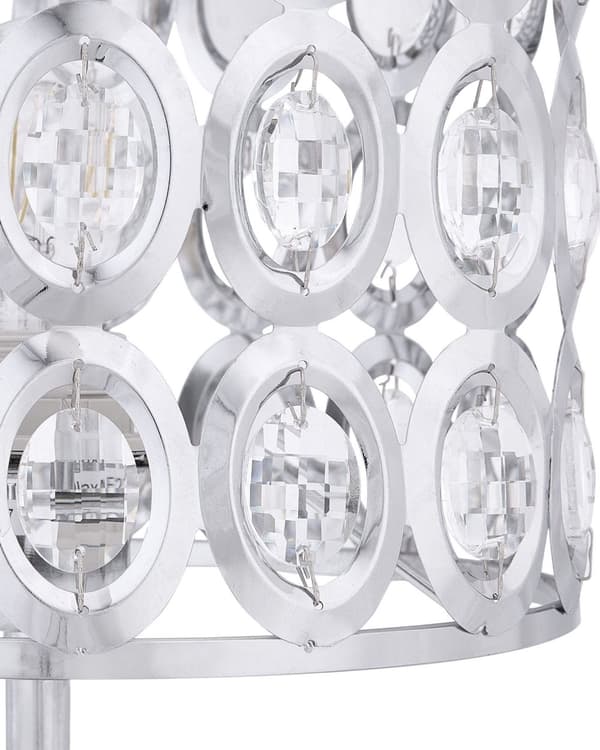Bordslampa Silvermetall Dekorativa Kristaller Modern Lampskärm