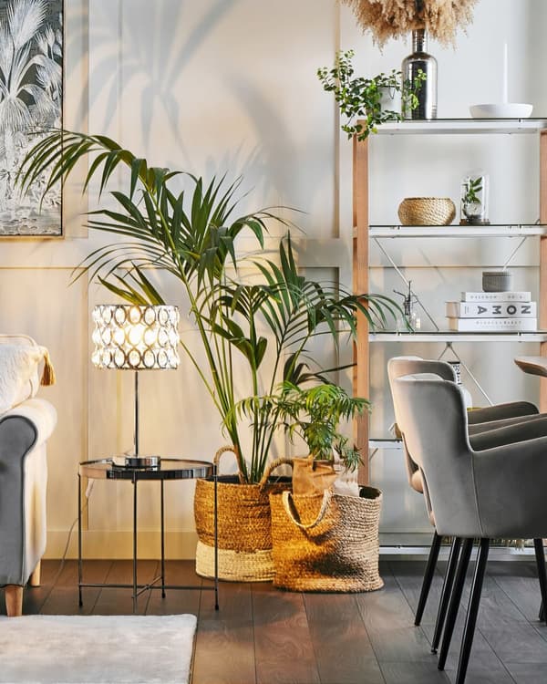 Bordslampa Silvermetall Dekorativa Kristaller Modern Lampskärm