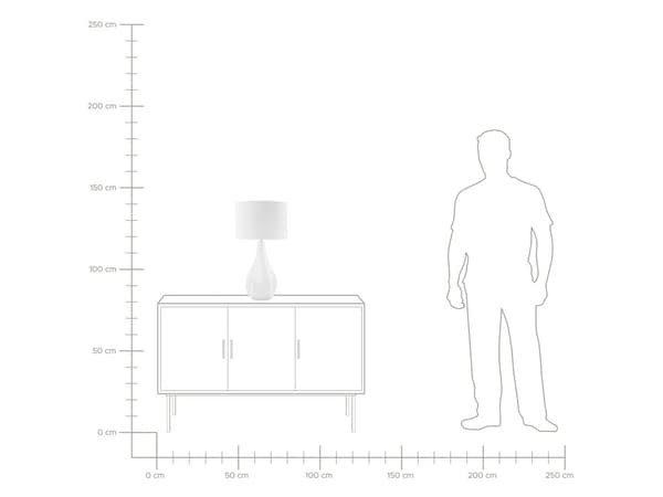 Bordslampa Ljusbeige Porslin Rund Gamourskärm