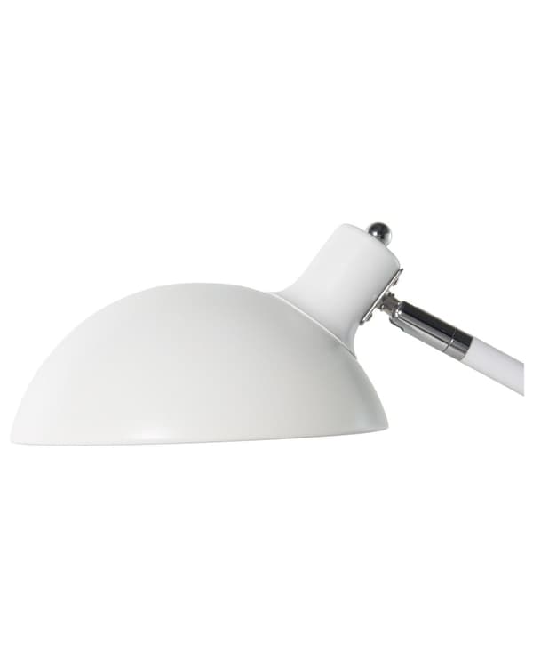 Bordslampa Vit Metall Justerbar Modern Lampskärm