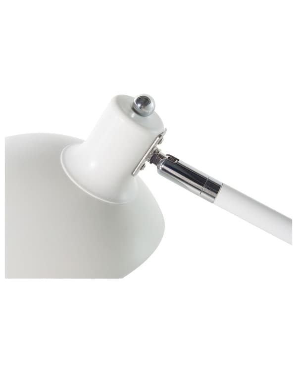 Bordslampa Vit Metall Justerbar Modern Lampskärm