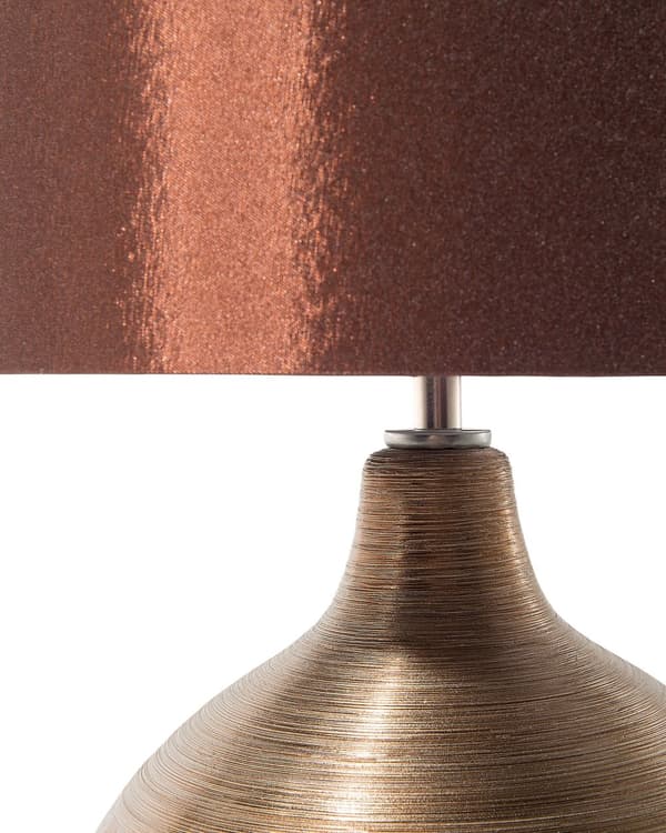 Bordslampa Koppar 43 cm Dekorativ Porslin Glamourbas