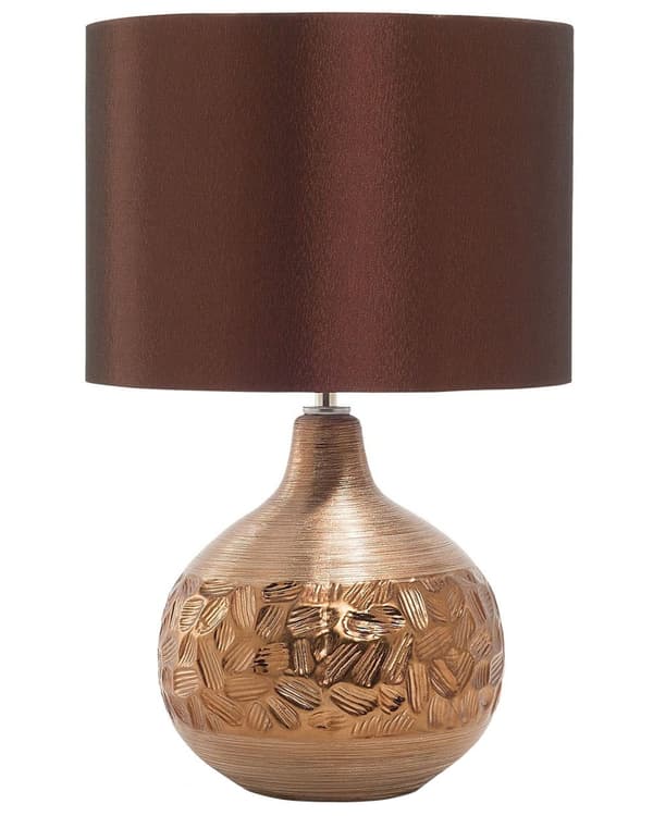 Bordslampa Koppar 43 cm Dekorativ Porslin Glamourbas