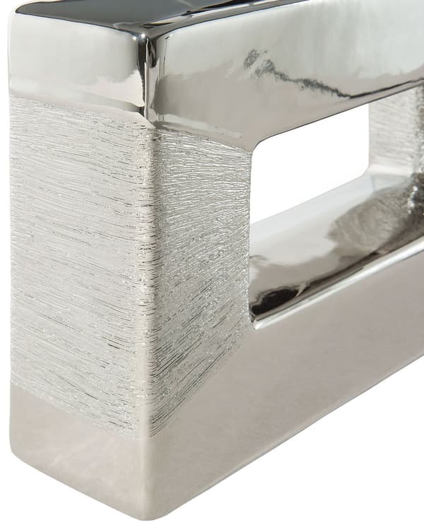 Bordslampa i Brunt och Silvermetall 42 cm Fyrkantig Modern Dekorativ Lampskärm