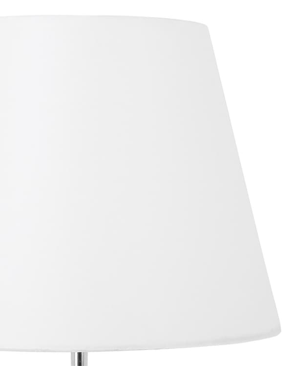 Bordslampa i Vitt Rund Klassisk Lampskärm Trä Lampfot