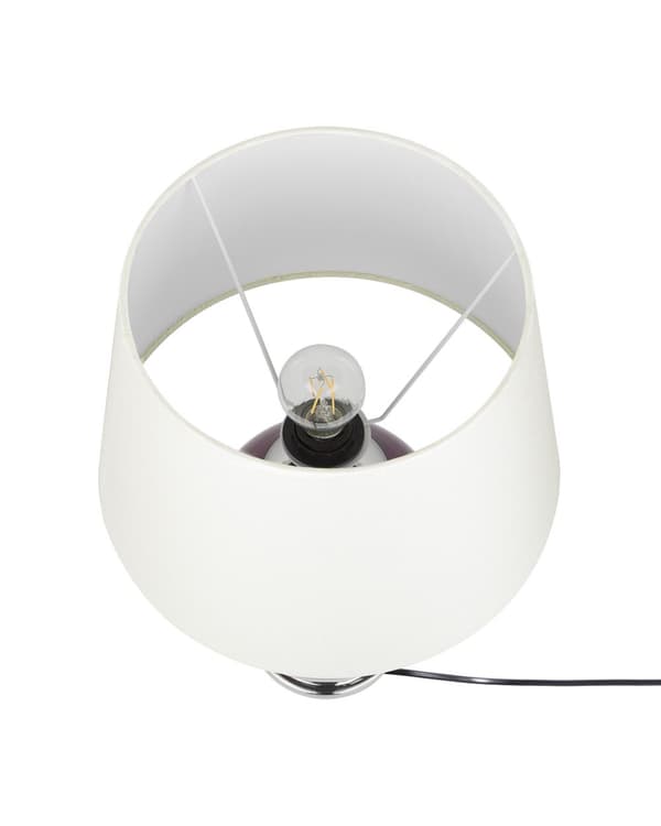 Bordslampa Lila Vit Keramik 45 cm Högglans Retrostil