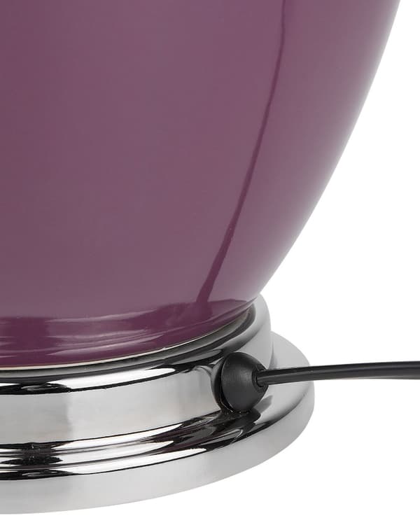 Bordslampa Lila Vit Keramik 45 cm Högglans Retrostil