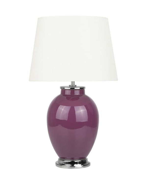 Bordslampa Lila Vit Keramik 45 cm Högglans Retrostil
