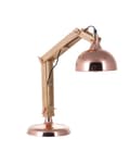 Miniatyrbild 1 av 9: Bordslampa Koppar Trä Justerbar Arm Lampskärm i Metall Modern Glans