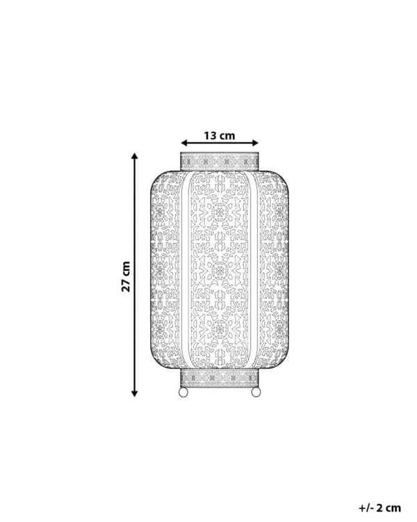 Bordslampa Metall Vit 27 cm Marockansk Filigran Oriental