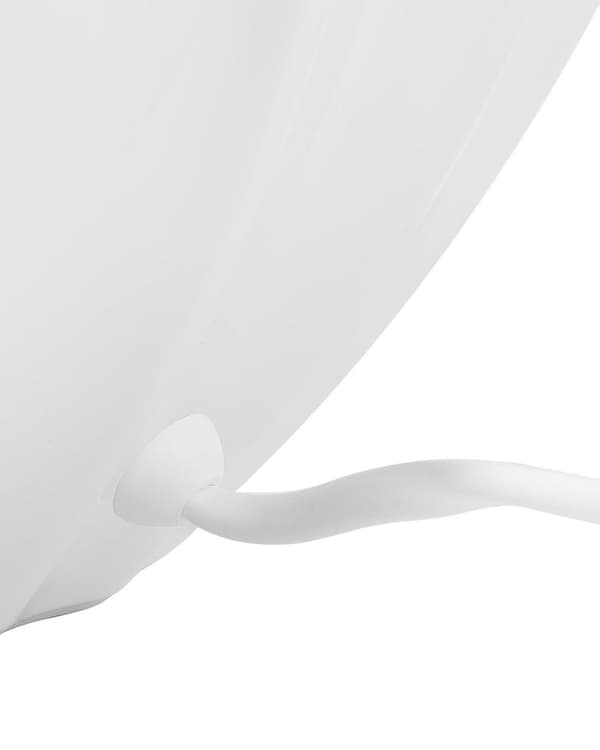 Bordslampa Vit Keramik Högglansad Ribbad Bas