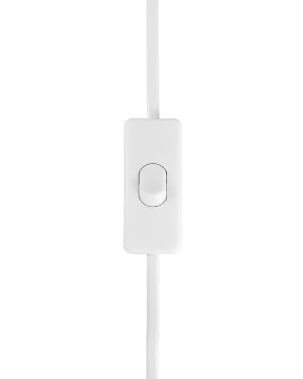 Bordslampa Vit Keramik Högglansad Ribbad Bas